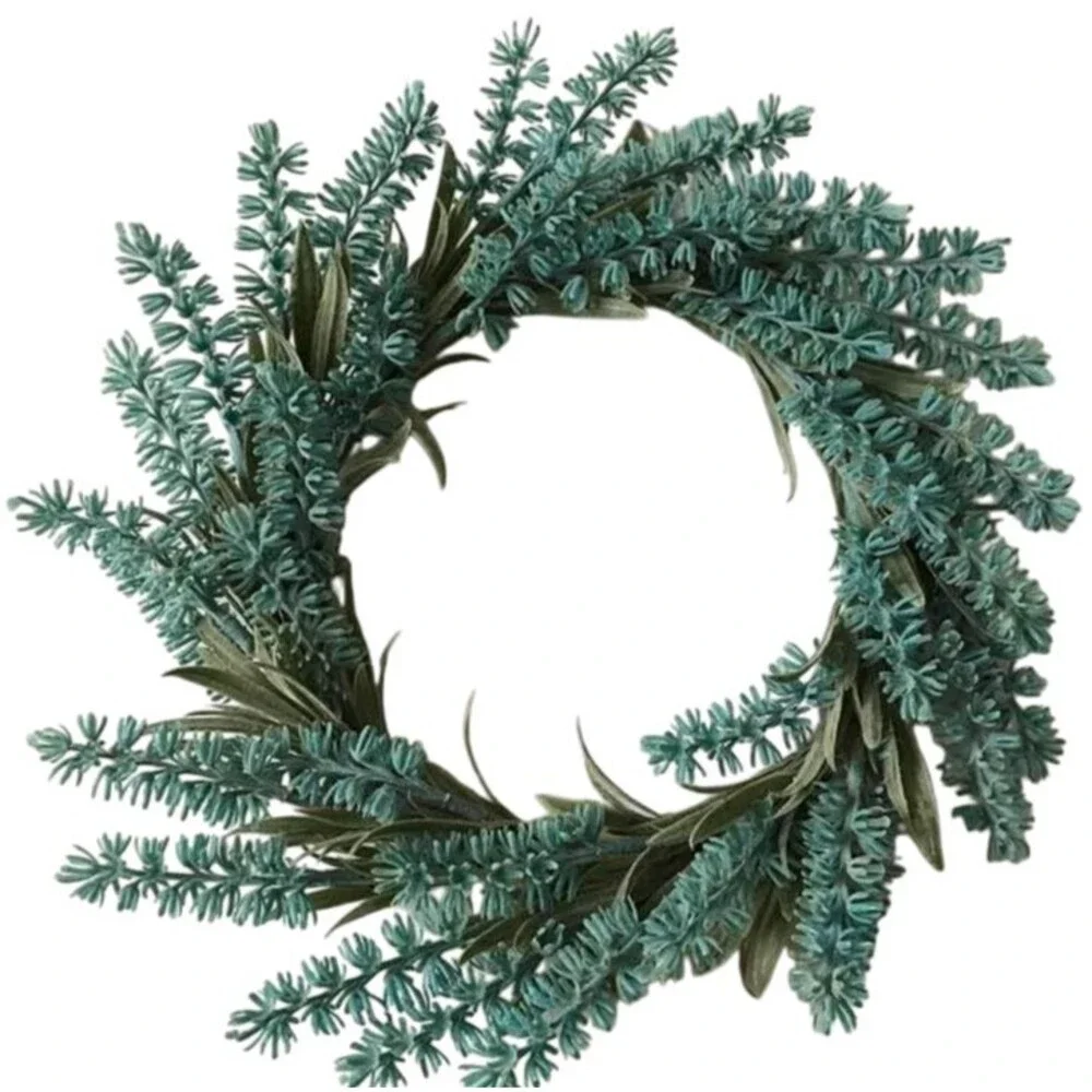 Lavender Wreaths 2 Artificial Fake Teal Small Round 12